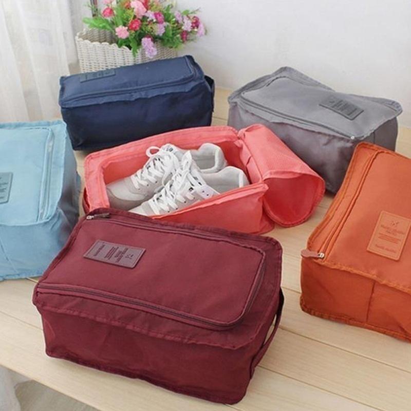 Portable Travel Shoes Storage Outdoor Tote Pouch Zip Waterproof Bag Organizer