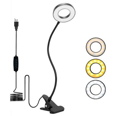 Lampada da scrivania USB Lampade regolabili Bianco caldo freddo Luce diurna Flessibile Facile da agganciare Lampada da lettura notturna Luce a clip LED Luci di lettura