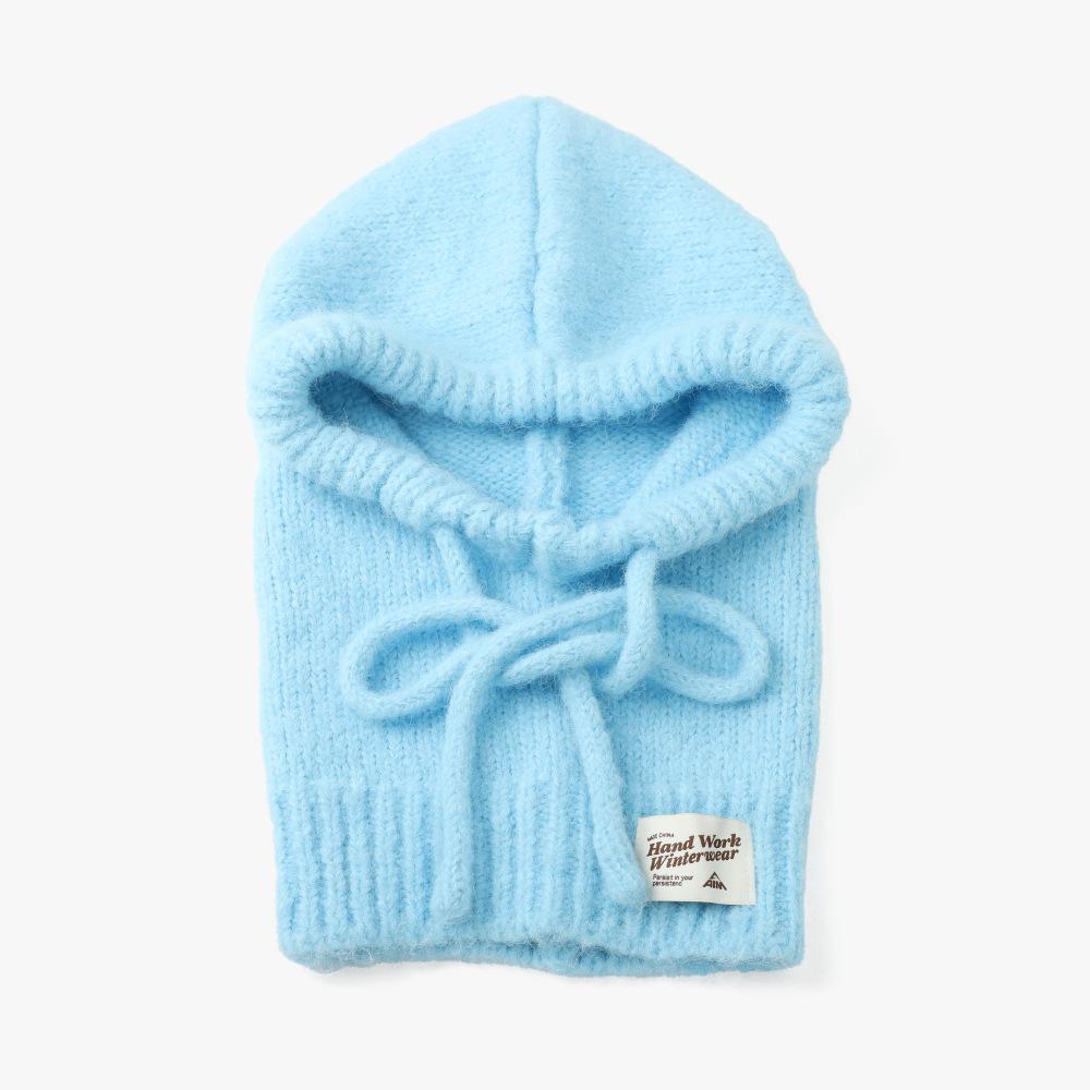 

Big Head Circumference Balaclava Women s Autumn and Winter Warm Cycling Windproof Knitted Hat Scarf Integrated Wool Hat average size