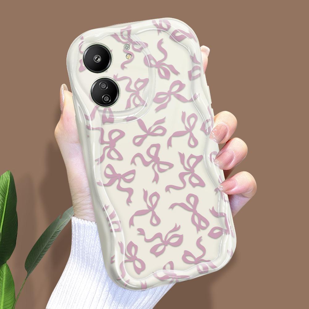 

Милый мультяшный узор, кремовая текстура, мягкий силиконовый чехол с волнистыми краями, чехол для телефона Xiaomi Redmi Xiaomi Poco F6 белый