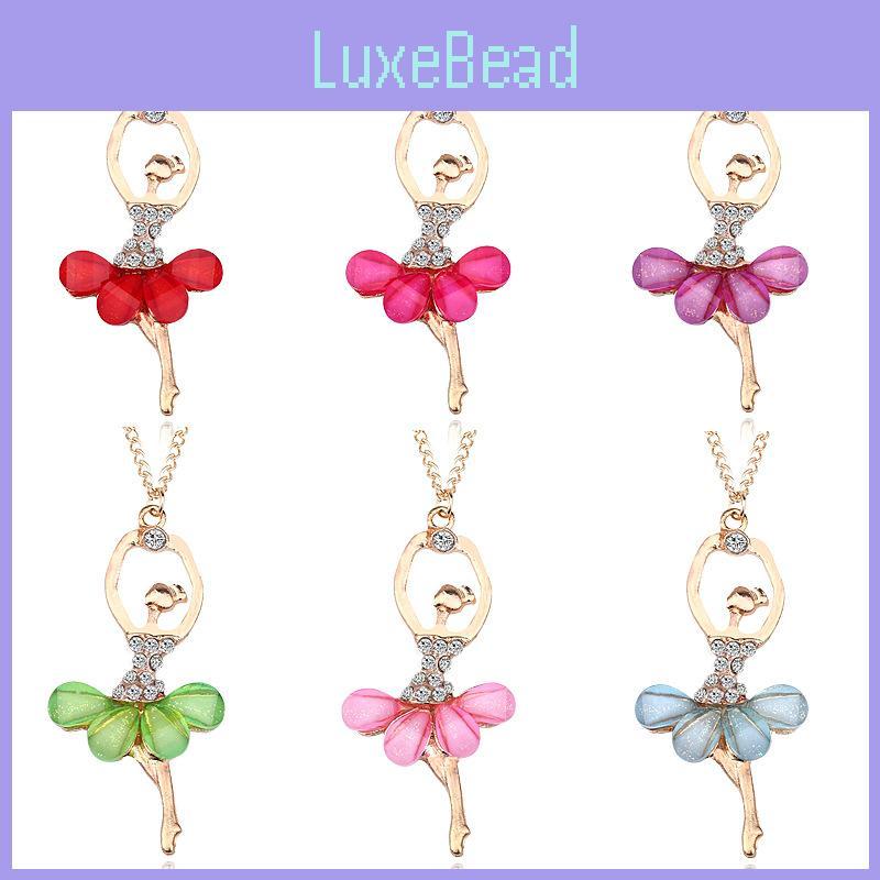 Stunning Fashion Crystal Gold Plated Ballet Dance Girl Angel Dancer Necklace