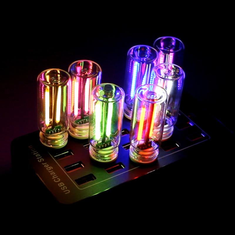 Car Atmosphere Light USB Night Light Touch Dimming LED Filament Lamp Portable Lighting Plug&Play Decorative Ambient Lamp