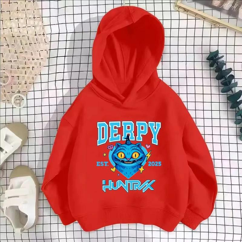 KPop Demon Hunter Saja Boys Cartoon Children's Girl Hooded Sweatshirts Autumn Winter Fashion Casual Warm Children Pullover Sweatshirts