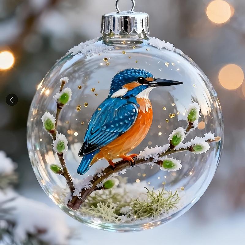 

Nature S Birds Clear Christmas Ornament, Hummingbird Christmas Tree Ornaments, For Xmas Decor, Clear Balls For Home Decor G