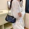 Trendy Small Square Shoulder Bag For Women In Black White Or Silver With Soft Pu Material