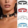 Eco-friendly PU Leather European and American Cartoon Cat Head Bell Collar Dark Punk Wind Choker Necklace Necklace Female