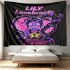 Tapiserie s potiskem Lily Lovebraids - Přenosná látka na výzdobu stěn, pro domov, kolej, cestování, ložnici, obývací pokoj - Ideální dárek k narozeninám, k nastěhování