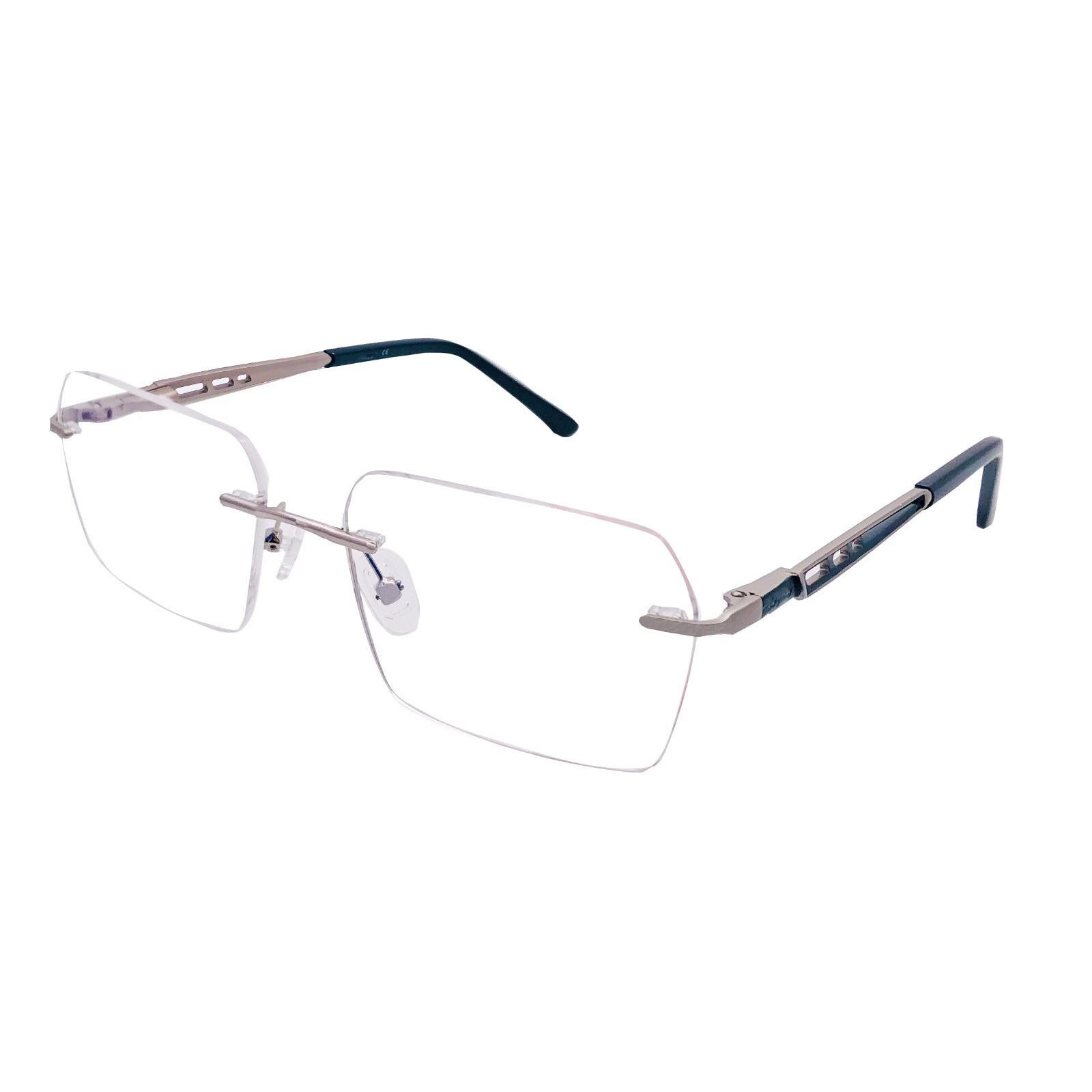 

RSINC Unisex Rimless Metal Frame Fashion Tom Silver Green 55-17-142 IB-12 B0DK4X27XD