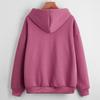 Casual Women's Loose Solid Color Fleece Zipper Jacket Long Sleeve Sweatshirt Top