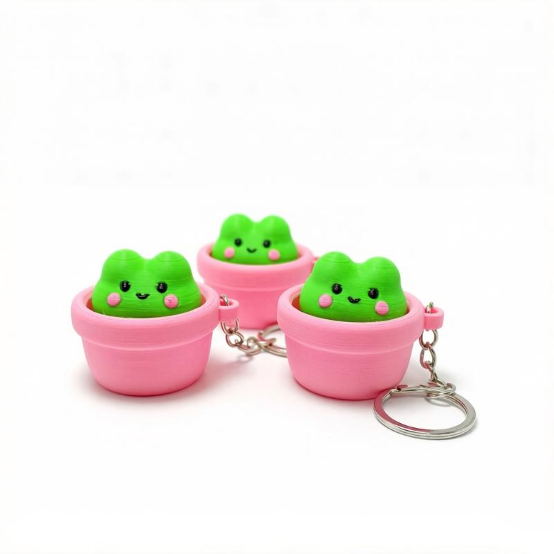 Finger Button Fidget Clicker Soft Slow Rebound Pressure Relief Keychain Fun Small Toy for Long Trip Pass Time