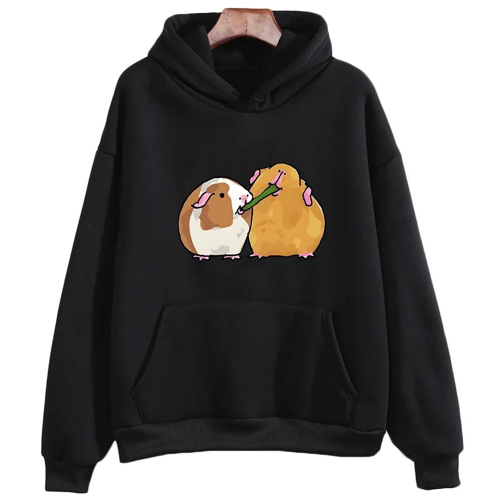Guinea Pig Printing Hoodie Cute Kawaii Animal Clothes Autumn Fleece Hoodie Men Sweatshirt Slight Long Sleeve Tops