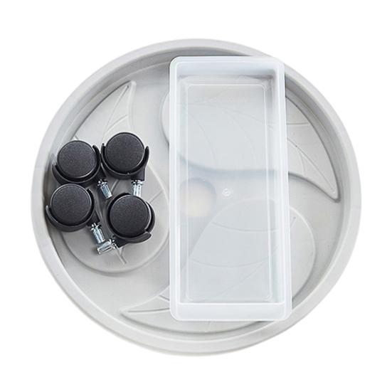 

Тележка для растений на колесах, прочный поддон для кашпо со съемным дренажным поддоном, подставка для кашпо на колесиках, тележка для комнатных и уличных растений, балкон M Round