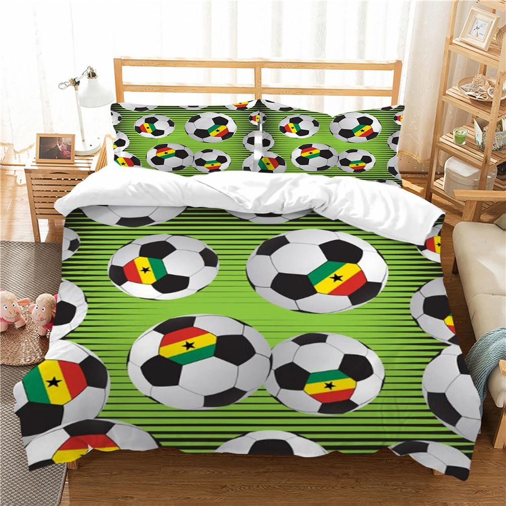 Hot Sell Football Bedding Cover Suit Cool Pattern Home Textiles Bed Set Duvet Cover Set Luxury Cover Set King Size Quilt Cover