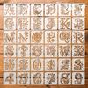 26 Pcs Floral Number and Letter Stencils for Painting, Wall and Spray Painting