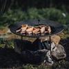 Utoo 44cm Wyjmowana żeliwna patelnia grillowa kempingowa