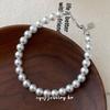 Cui Yan S925 Sterling Silver Korean Style White Pearl Bracelet for Women - Exquisite Hand Chain
