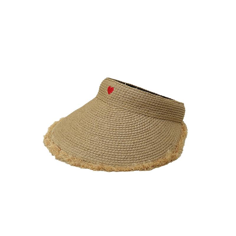 Summer Empty Top Straw Hat Women's New Big-brimmed Sun Hat Seaside Vacation Sun Protection Ultraviolet Straw Sun Hat