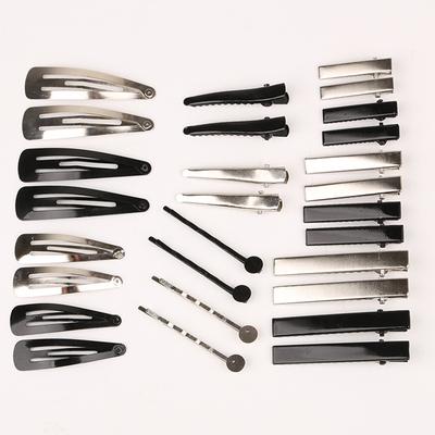 Erwachsene Kinder Silber Frauen Schwarz Rhodium Haarspange Haar Clips Geschenke Mädchen 10 Teile/paket Haar Zubehör DIY Einzigartige