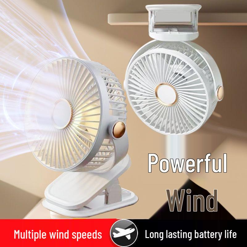 Rechargeable Portable Clip Fan - USB Desk & Dorm Fan for Home, Office, Bedside, Outdoor