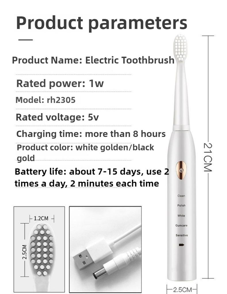 Electric Toothbrush Rechargeable Ultra-automatic Sound Set Toothbrush Tooth Brush 4 Toothbrushes Head Intelligent Timing