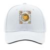 Celestial Sun Moon Face Floral Vintage Boho Art Sandwich Baseball Cap Sun Cap Outdoor Workouts Hat