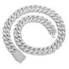 Hot Sale European and American New High Quality Stacked Square Diamond 11mm Bubble Chain Necklace Hip Hop Trend Street Jewelry