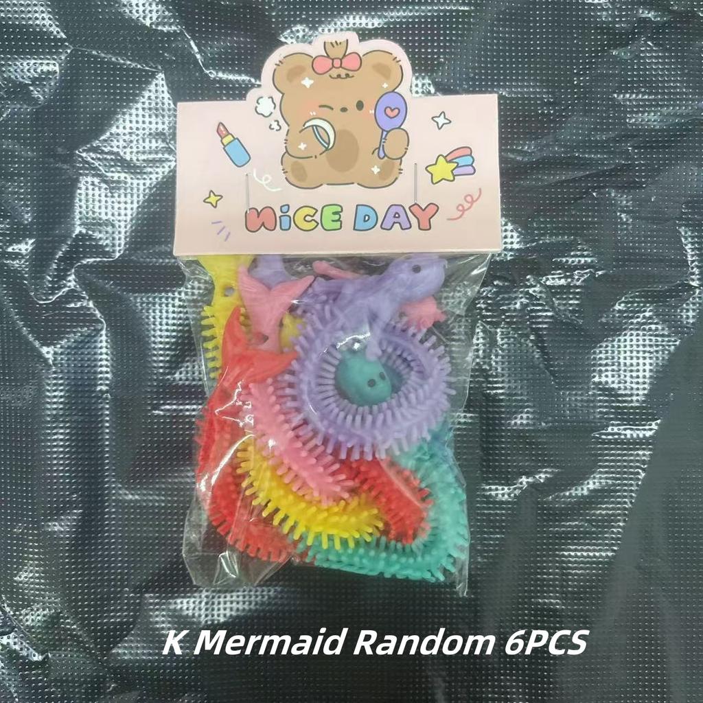 6 Pièces Jouets Fidget Vers à Tirer Licorne Drôle Ficelle Extensible Corde TPR Jouets Anti-Stress Ficelle Soulagement du Stress Jouet d'Évacuation Autisme