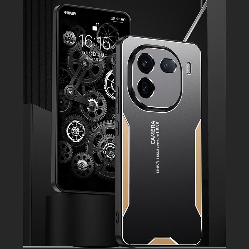 For Vivo iQOO 12 Pro 5G Metal Case Aluminum Alloy+PC+TPU Phone Cover Shockproof Defender
