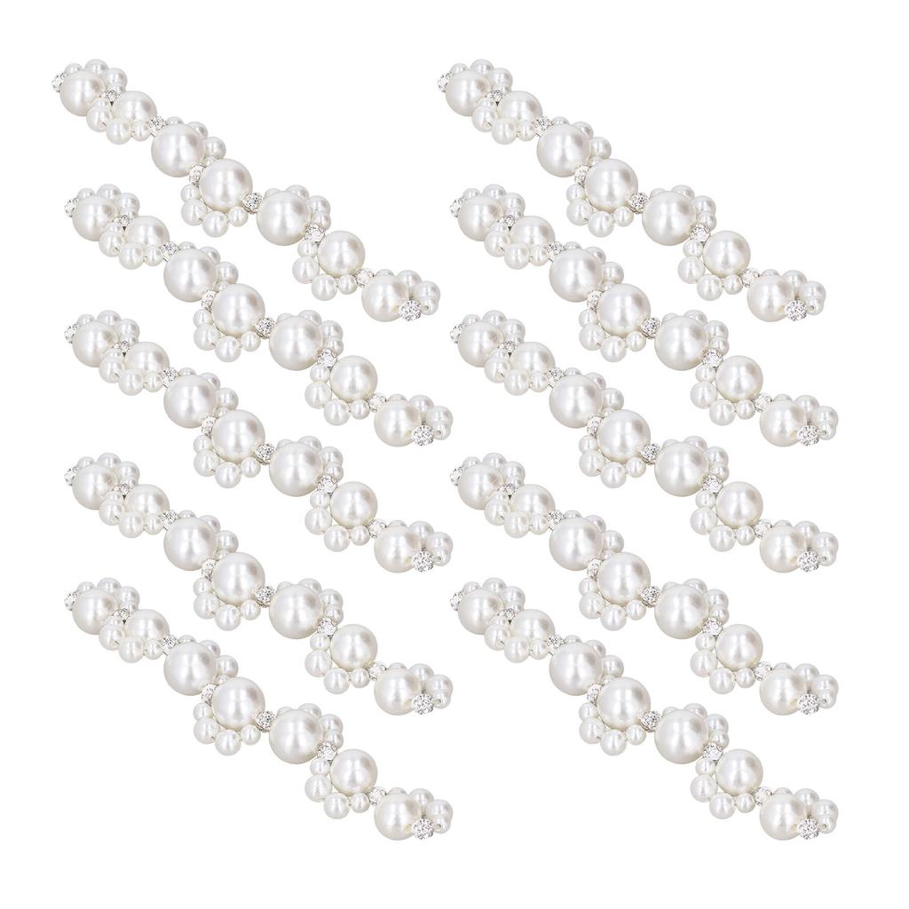 10PCS Pearl Strap Polishing Fine Color Decorative Pearl Bead Purse Chain DIY Jewelry Making Kit for