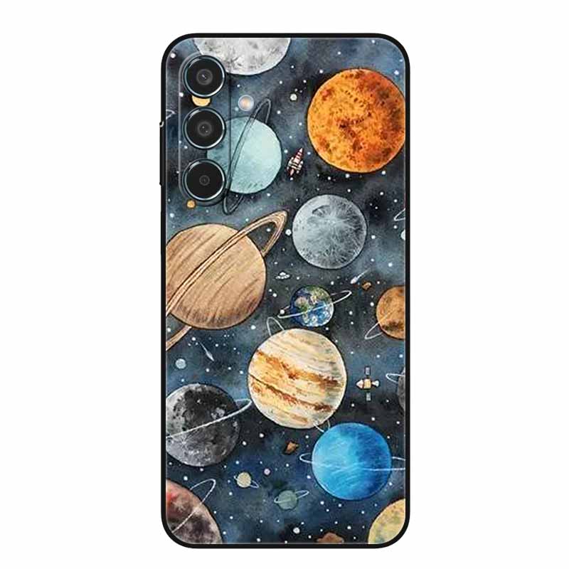 For Samsung Galaxy A55 5G Case Black TPU Silicone Soft Covers for SamsungA55 A 55 A15 A25 A35 5G Phone Shell A 15 4G Bumper Capa