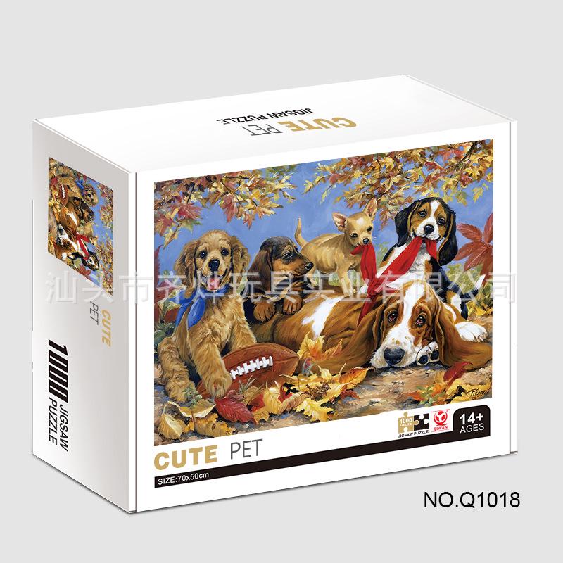Qiwan 1000-Piece Animal & Landscape Jigsaw Puzzles for Adults & Kids