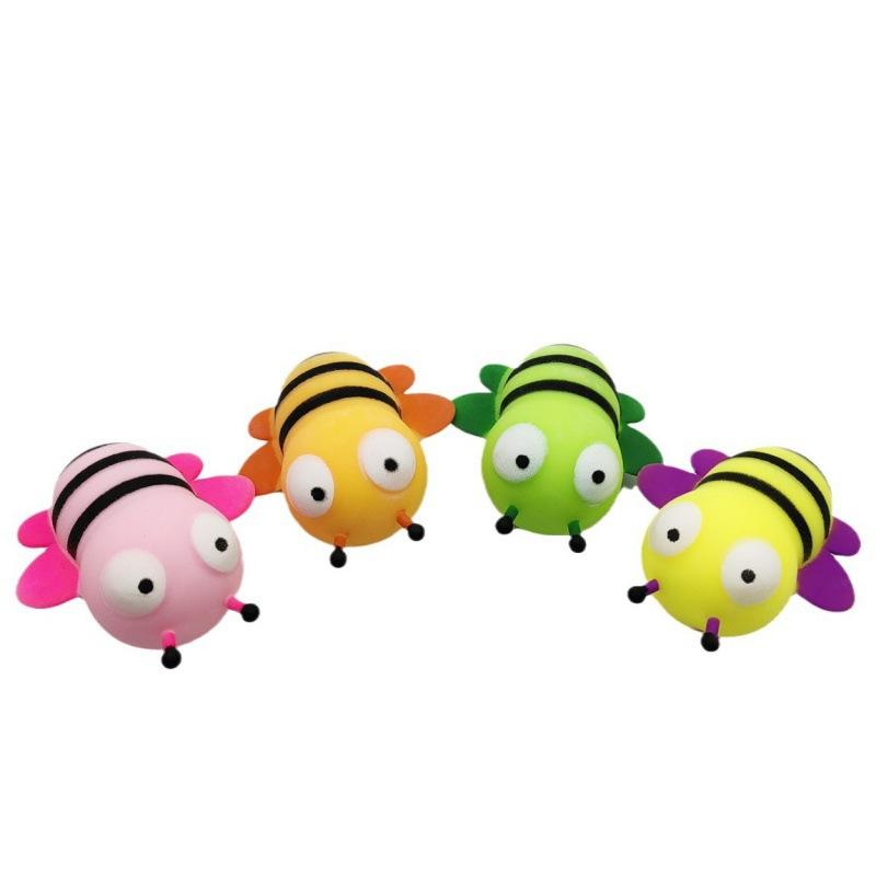Soft Squishy Bee Stress Relief Toy Slow Rising Cute Animal Fidget Toy Anxiety Relief Gift for Kids Adults Party Favor Classroom
