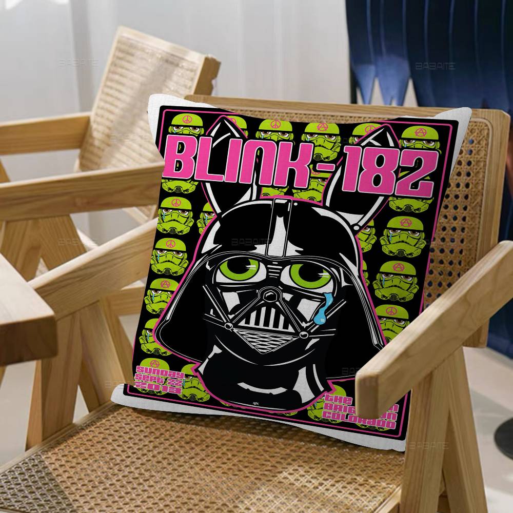 B-Blink 182 Rock Band Pillowcase toon Gift Cushion Cover Bedroom Home Sofa Chair Seat Decor pillow case