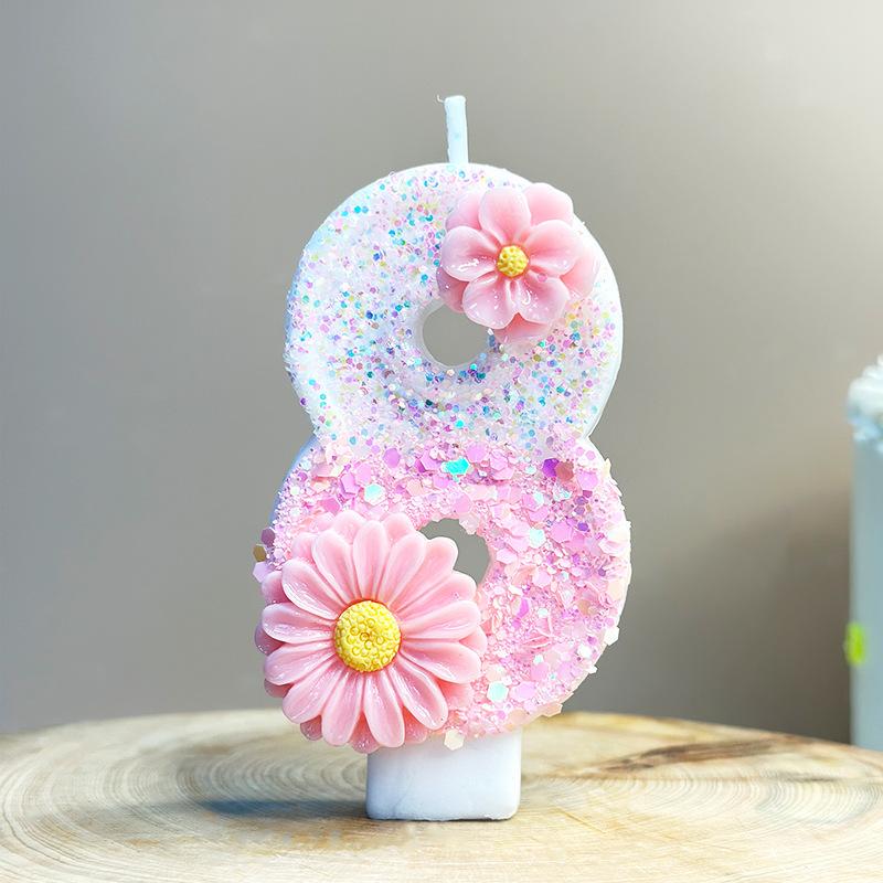 Number Candle Individually Packaged Birthday Candle Cake Topper Paraffin Wax Digital Candle For Mother'S Day Valentine'S Day