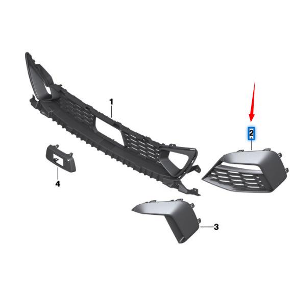 BMW 2 Series F44 Fog Light Frame (51118075487, 51118075488)