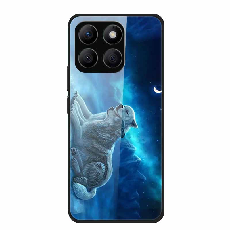 Glass Back Cover For Honor X8c Case X 8 c Soft Bumper Hard Tempered Glass Case For Honor X8c 4G Case HonorX8c X8 c X 8c 6.7" Bag