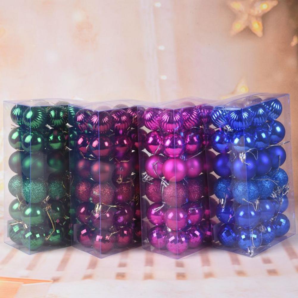 Stylish Shatterproof Christmas Bauble Ornaments in Styles (36pcs)