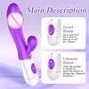 30 Speed Rechargeable G-Spot Vibrator Vaginal Massager Clitoris Stimulation Sex Toys Dual Motor Rabbit Vibrator for Women Female