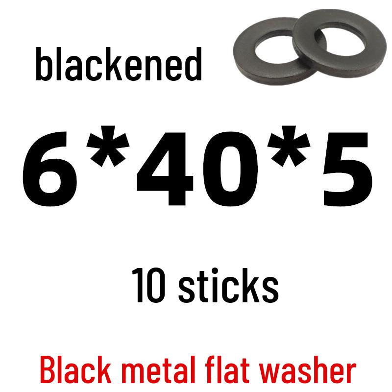 Thickened Black Iron Flat Washer for Screws, Non-standard Round Design