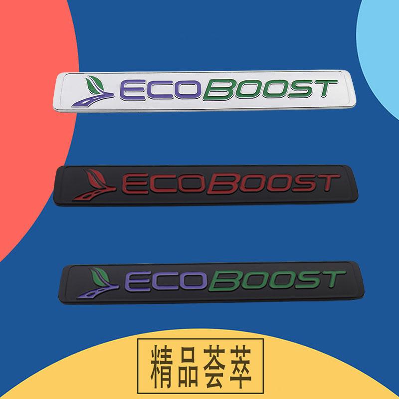 3D Ecoboost Engine for Focus 3 4 Fiesta Kuga Escape Mondeo Edge Ecosport S-MAX Car Hood Fender Trunk Rear Bonnet Nameplate Decal Emblem Badge Sticker