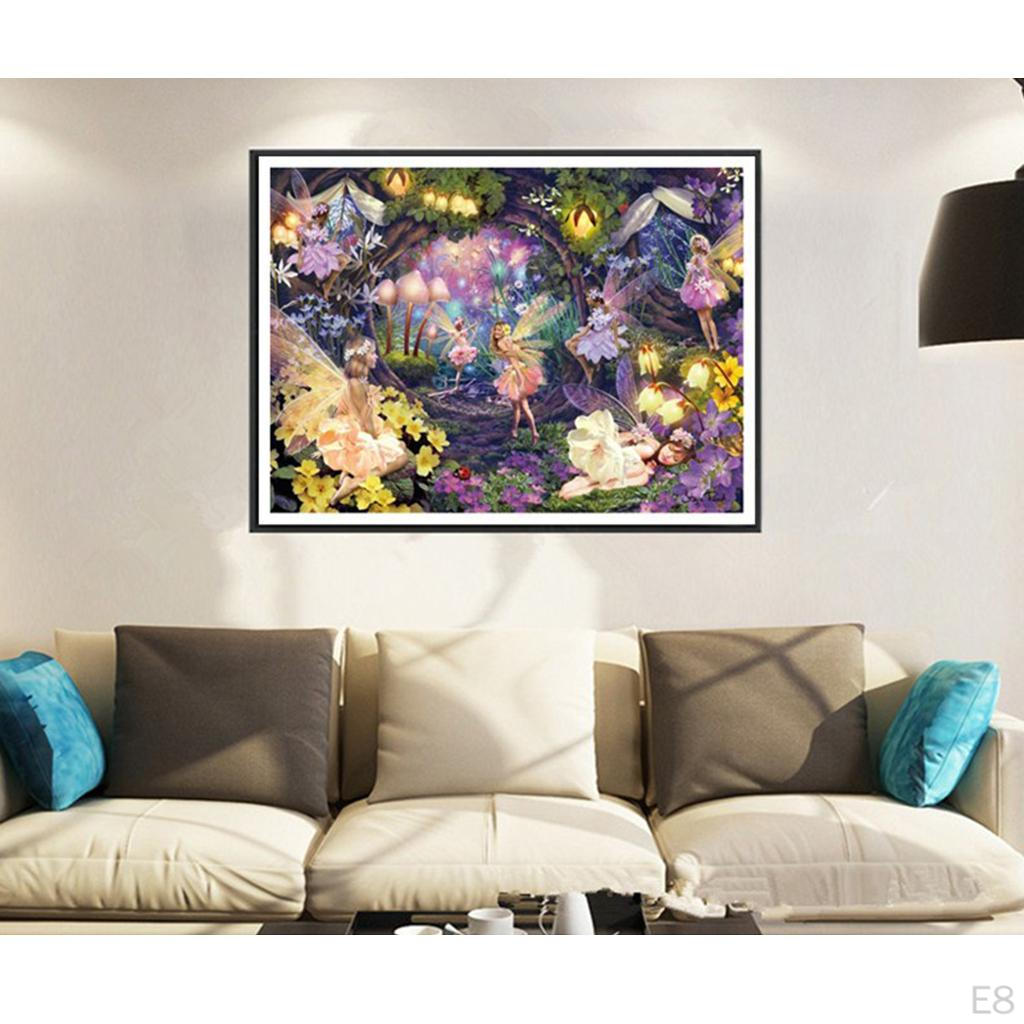 Stichmalerei Stickerei-Set Blumen Tiere für Heimdekoration
