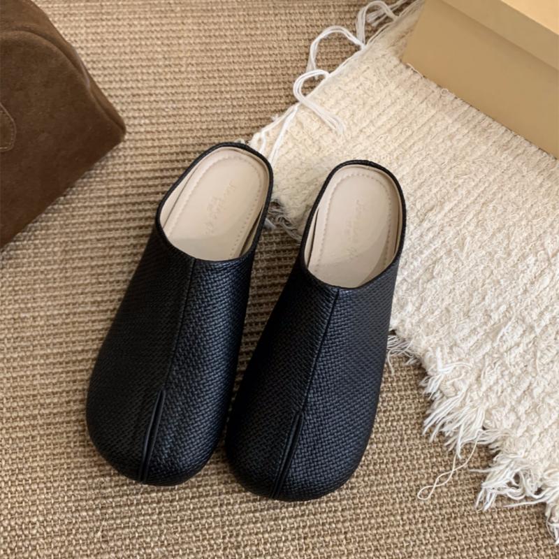 Bailamos Women Split Toe Slippers Tabi Ninja Soft Loafers Slip On Flats Round Toe Shallow Lazy Slip On Boat Slingback Mules Shoe