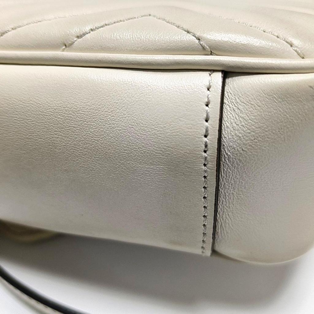 [Pre-Owned] Gucci GG Marmont Matelassé Mini Bag 'White' - Good #AX1QVC