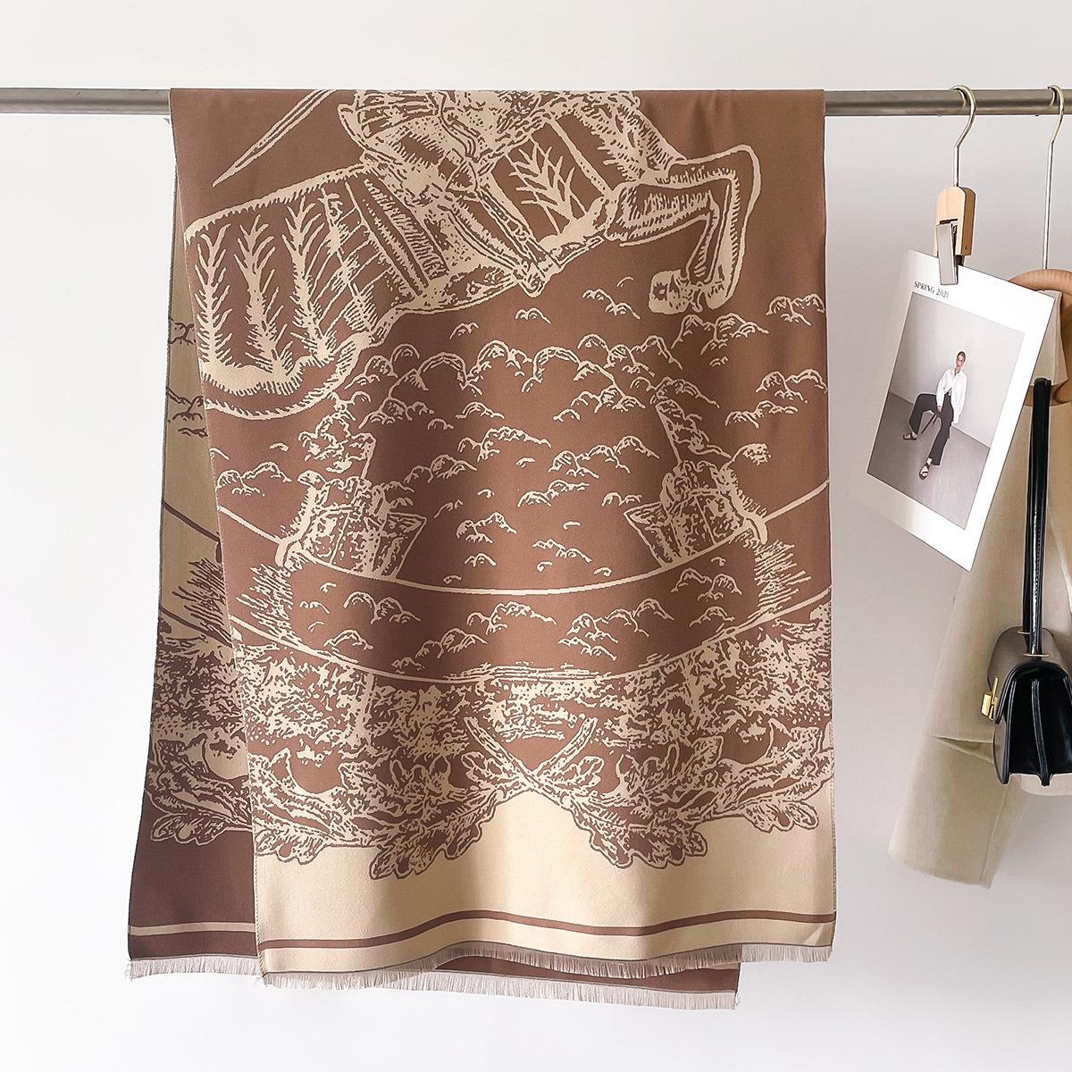 

Новая корейская осенне-зимняя мода, теплый роскошный модный длинный шарф, женская дорожная накидка, имитация кашемира, бандана, шаль, обертывание, шарфы 66X186cm