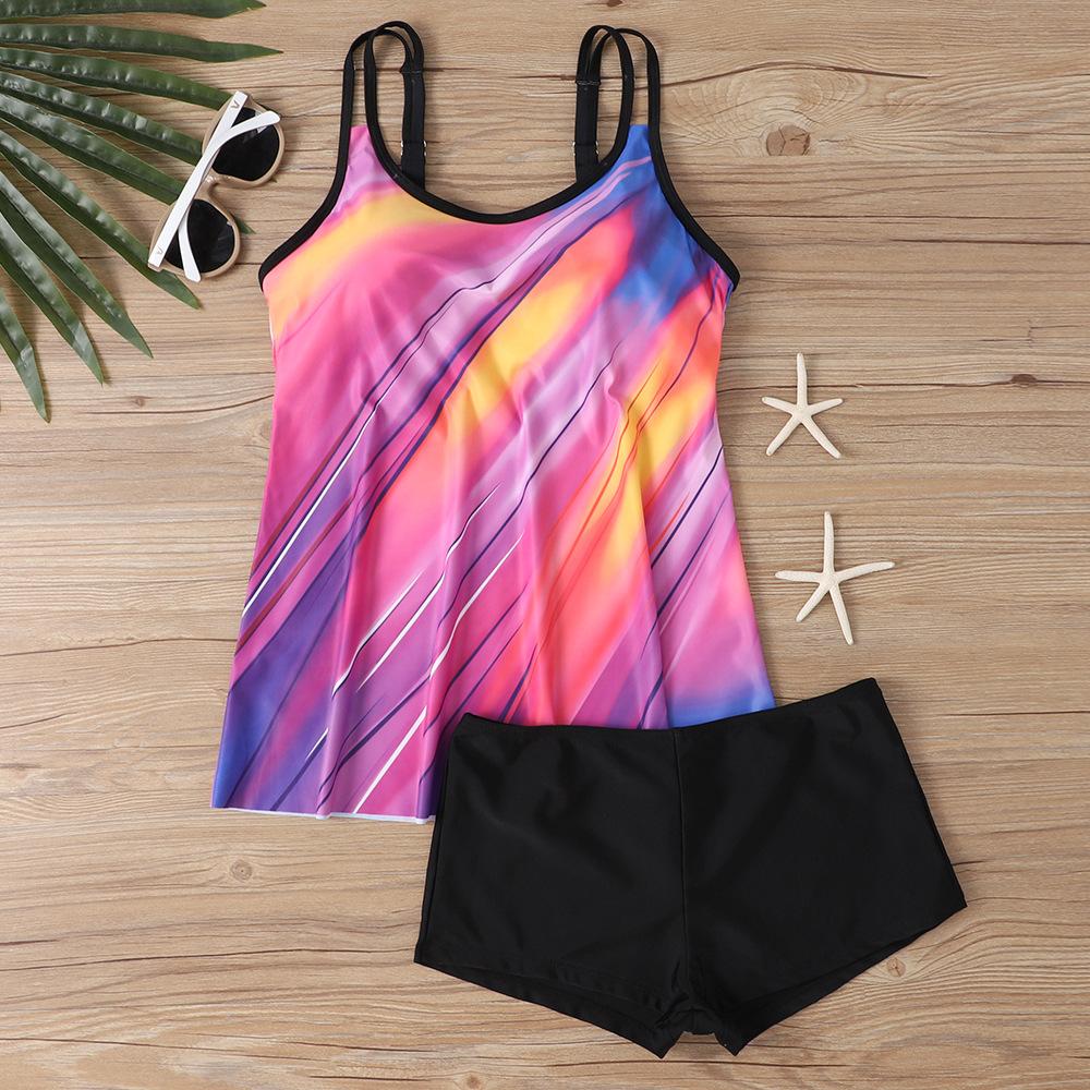 Plus Size Swimwear Women Tankini Beach Wear 2025 Sexy Bikini Set Print Two Piece Swimsuit Woman Bathing Suit Big Size Monokini
