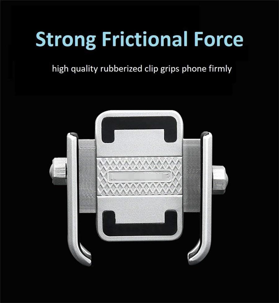 Universal Black CNC Motorcycle Handlebar Charger 4-6.8" Phone Holder Mount New