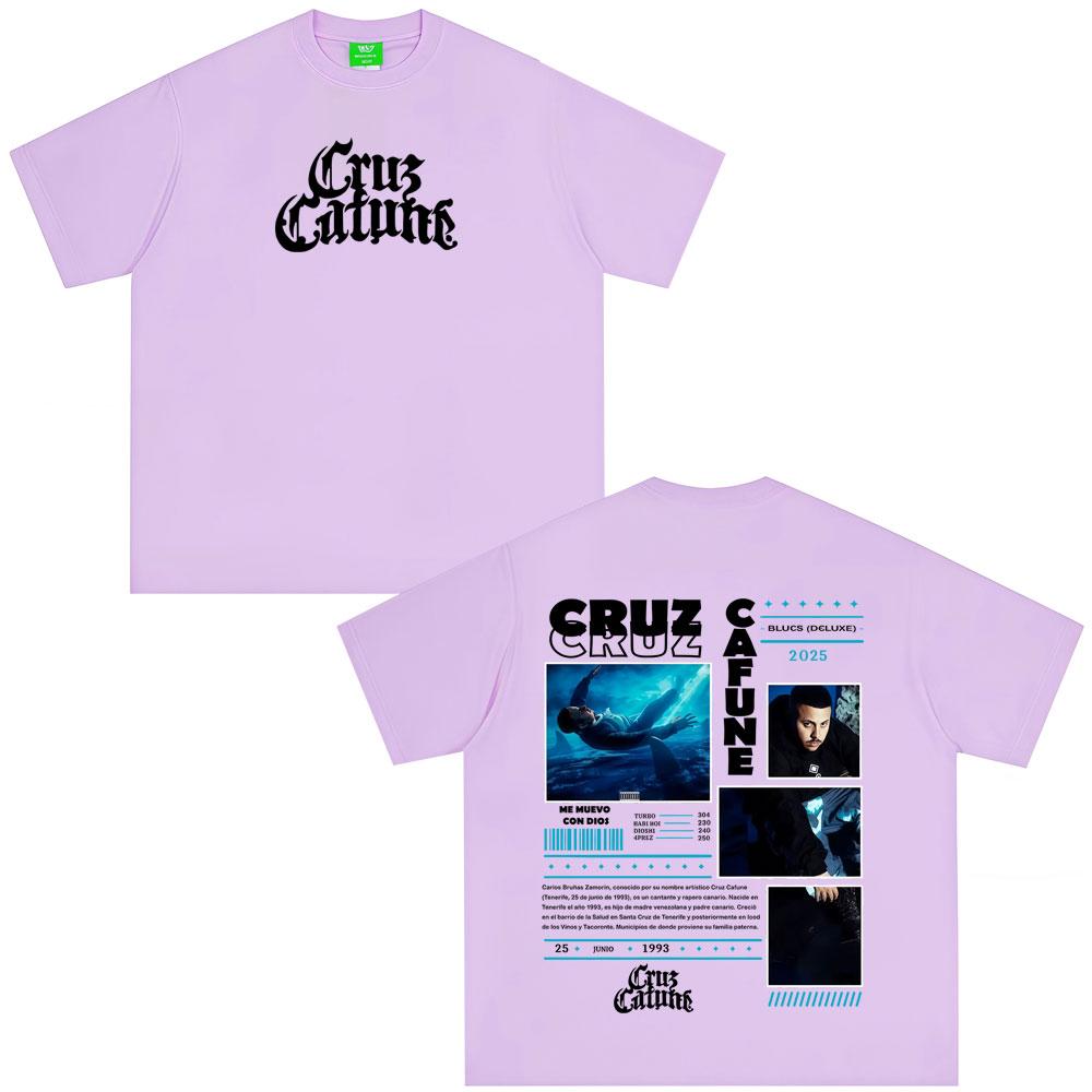 

Rapper Cruz Cafune Me Muevo Con Dies Album Tshirts Men Women Fashion Tshirt Cotton Short Sleeve Gothic Punk T Shirts Fan Gifts 4XL