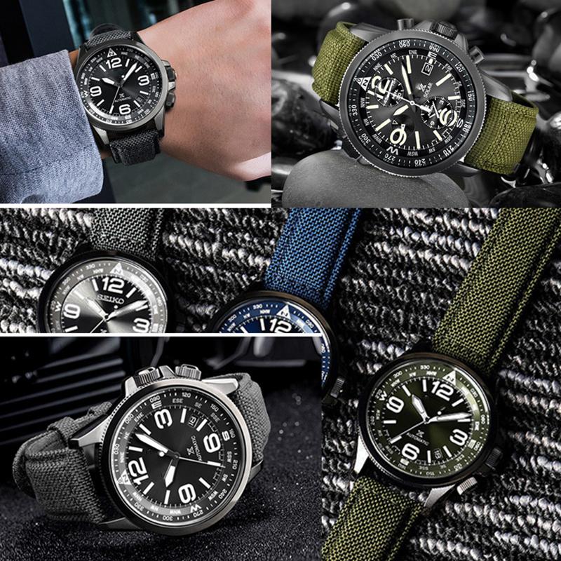 21mm 22mm Nylon Watchband For Seiko PROSPEX Watch Band Outdoor Sports Waterproof SRPC31J1 Male Series SSC295J1 Canvas Bracelet