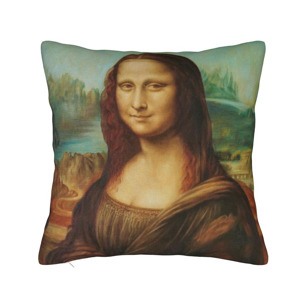 Pillow Cover Mona Lisa Mountain View Morden Pillow Case For Couch Sofa Bedroom Pillowcases