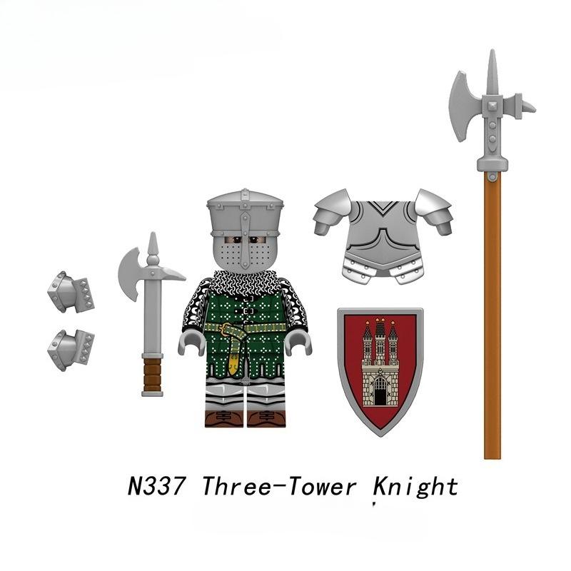 Medieval Equipment Knight Building Block Action Figures Armor Helmet Compatible ABS Accessories Children's DIY Toy N335-338